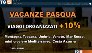 TG5 / 20:00 : dati Osservatorio ASTOI Pasqua 2018