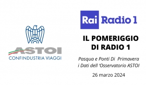 Rai Radio 1 / IL POMERIGGIO DI RADIO1 -  Prenotazioni pasquali, i dati dell’Osservatorio ASTOI